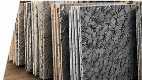 Granite slabs in assorted finishes